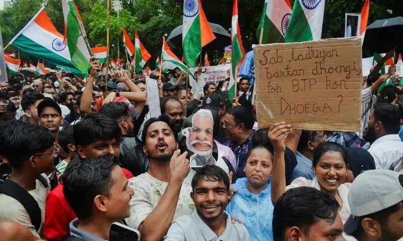 India’s Cockroach Janata Party, student groups to protest demanding poll chief’s resignation Cockroach Janata Party supporters at a protest in India; Cockroach Janata Party protest demands poll chief resignation