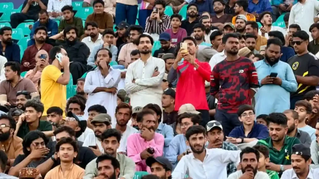 Lahore ODI Tri-Series Tickets Go on Sale Online at 3pm Today Cricket fans in a stadium stand in Pakistan. Lahore ODI tri-series tickets go on sale today at 3pm