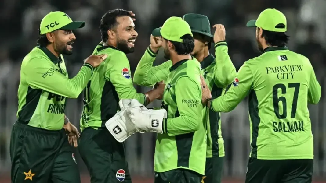 Pakistan Beat Sri Lanka by 37 Runs in Tri-Series Opener Pakistan Sri Lanka tri-series opener - Pakistan players celebrate at Rawalpindi