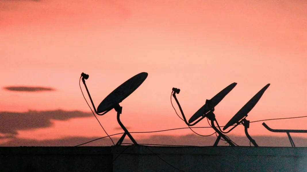 Pakistan Satellite Internet Launch in Final Stages, Says IT Minister Satellite dishes under an evening sky ahead of the Pakistan satellite internet launch