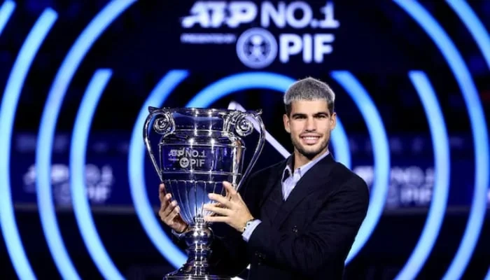 ATP unveils ranking reforms and bigger bonuses from 2028 Carlos Alcaraz holding the ATP No.1 trophy — ATP ranking reforms from 2028