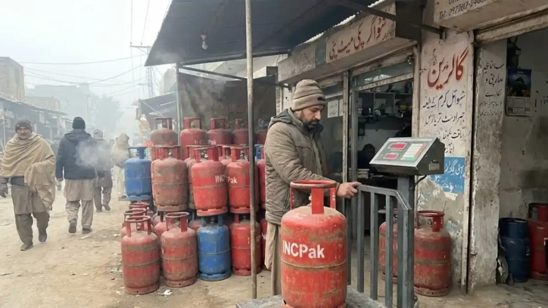 PM Shehbaz rejects LPG auction plan, blocks 15pc price hike LPG cylinders stacked at a dealer shop in Pakistan