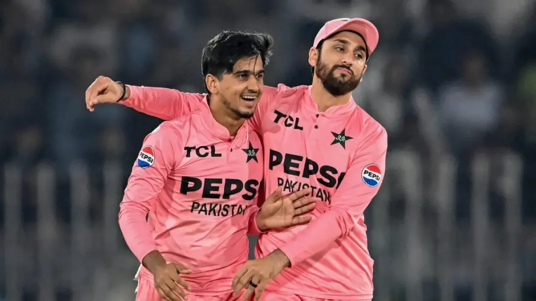 Pakistan Wear Pink for Breast Cancer Cause Pakistan players in pink kits celebrate during a Pakistan pink day breast cancer awareness match
