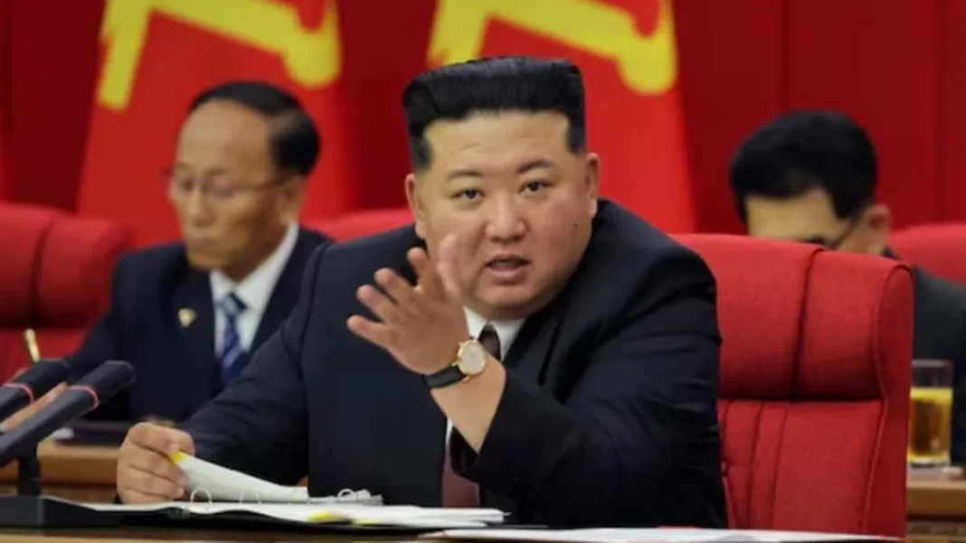 Kim Jong Un Tells Army to Get Fully Ready for War Kim Jong Un speaking at a meeting — North Korea combat readiness