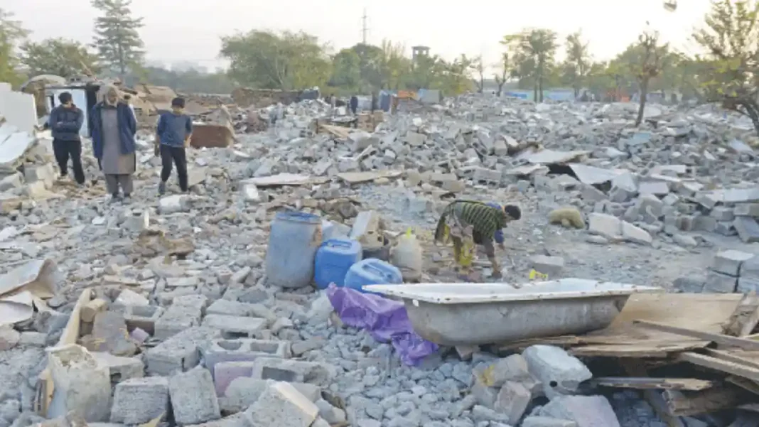 CDA orders immediate recovery of 898 kanals in Shah Allah Ditta CDA anti-encroachment demolition aftermath in Islamabad (representational)