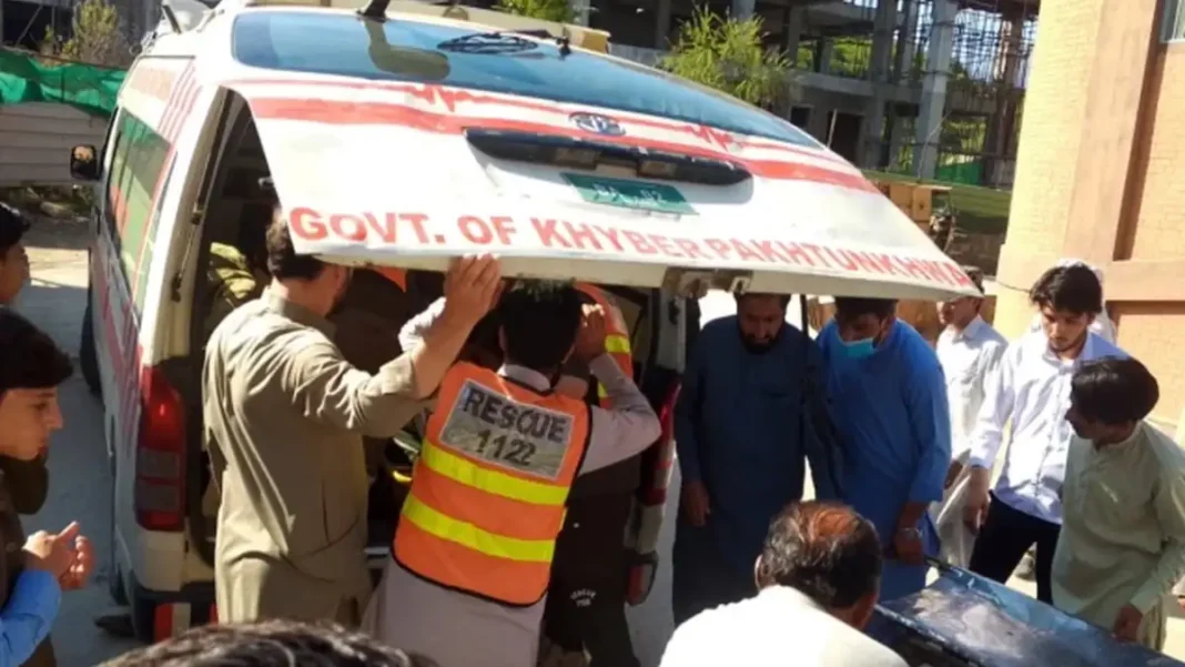 Eight dead, eight injured in two separate road accidents in K-P K-P road accidents: a Rescue 1122 ambulance of the Government of Khyber-Pakhtunkhwa