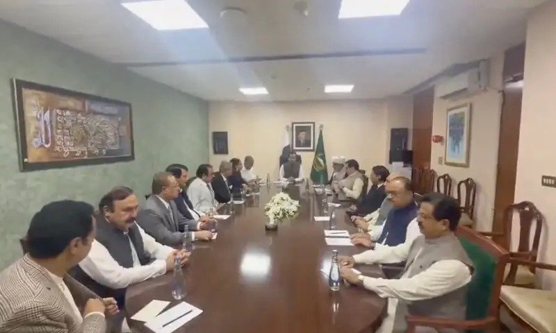 First round of govt-opposition talks ends as PTI’s Oct 4 protest looms Govt opposition talks underway at the NA Speaker's chamber in Islamabad