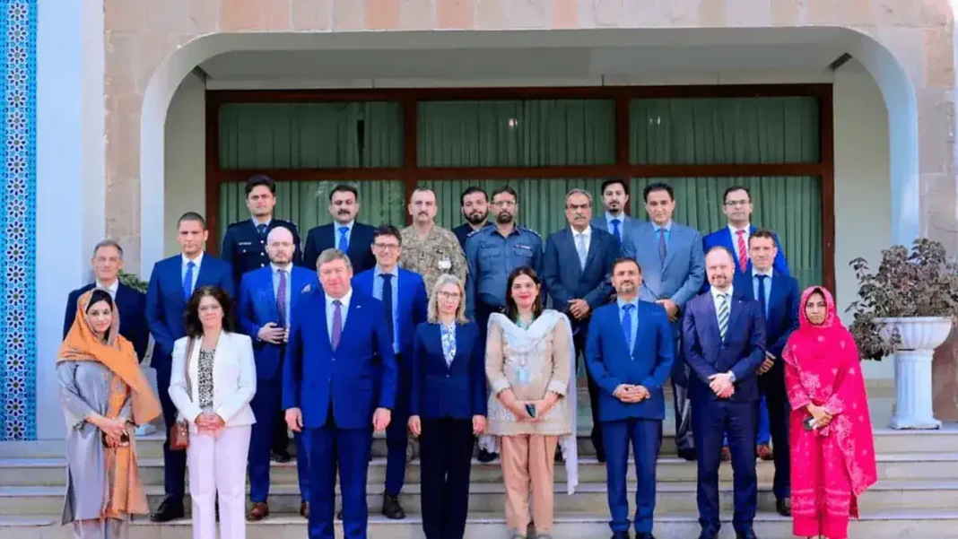 Pakistan, EU Agree to Deepen Counterterrorism Cooperation at 10th Dialogue in Islamabad Pakistani and European Union officials in a group photo. Pakistan EU counterterrorism dialogue in Islamabad.