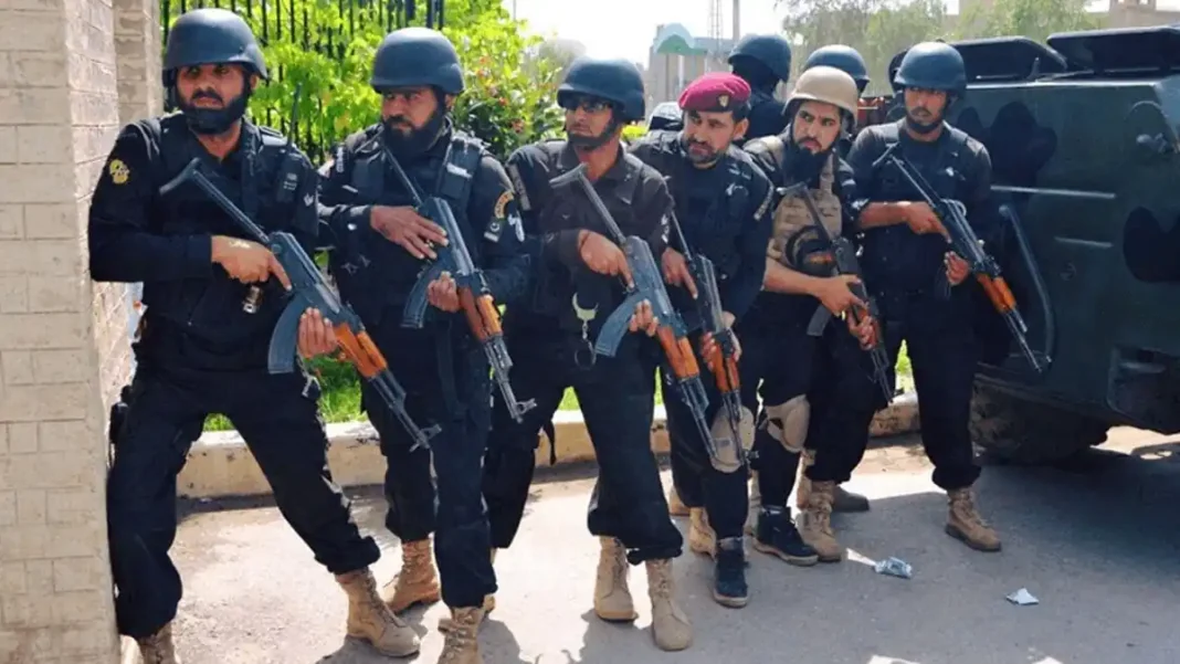 Officer martyred as Peshawar police repel attack by over 30 terrorists on Hassan Khel checkpost Peshawar checkpost attack: armed KP police personnel on duty