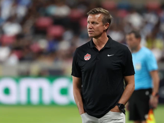 Marsch Demands Man City Relegation Over Financial Breaches Canada coach Jesse Marsch on the touchline; Marsch demands Man City relegation over financial breaches
