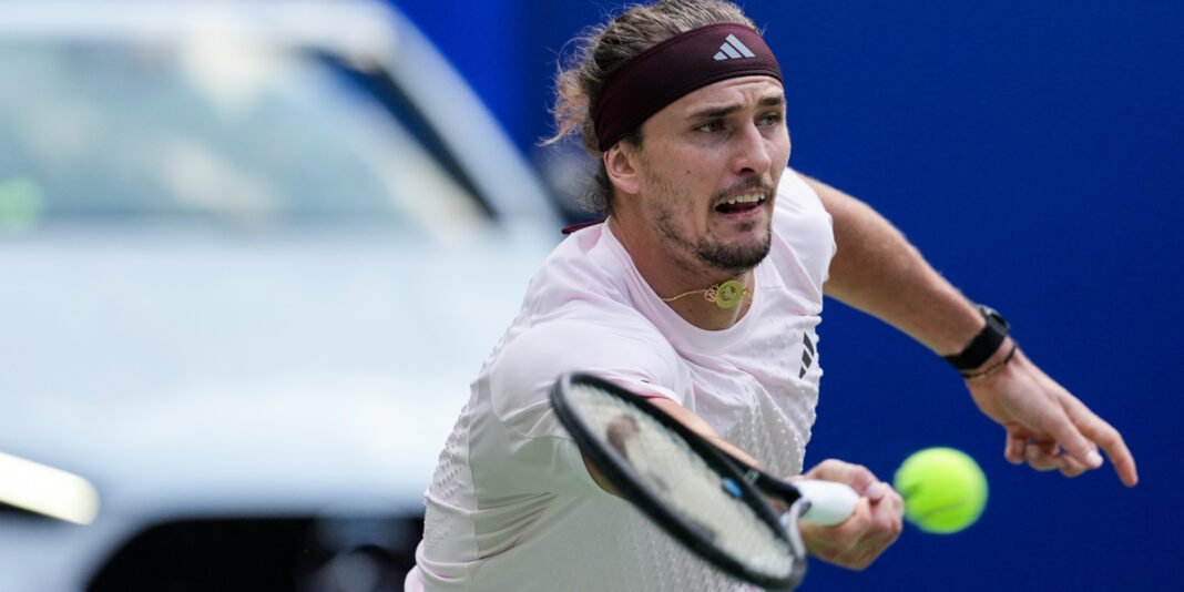 Zverev survives ankle scare to beat Wu Yibing and reach Shanghai Masters third round Alexander Zverev hits a backhand at the Shanghai Masters. Zverev survived an ankle scare to beat Wu Yibing and reach the third round.