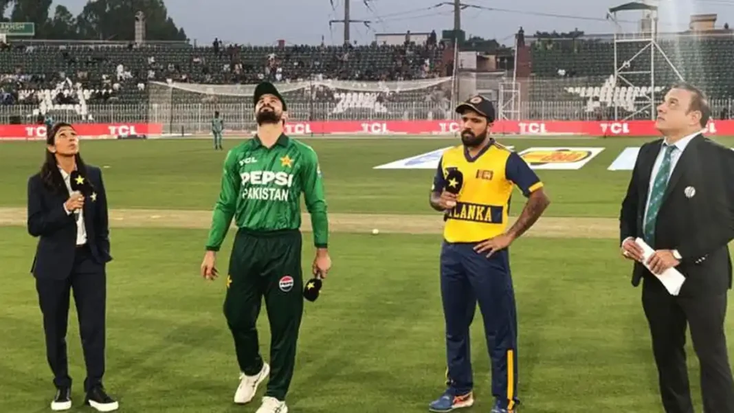 Sri Lanka Win Toss and Bowl First Against Pakistan in Second T20I Sahibzada Farhan and Kusal Mendis at the toss in Rawalpindi as Sri Lanka win toss and bowl first in the second T20I