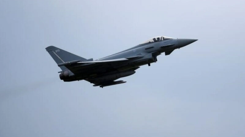 UK to Fly Typhoon Jets on Defensive Missions for Saudi Arabia Against Houthi Attacks RAF Typhoon jet in flight — the UK Typhoon jets Saudi Arabia deployment will use these fighters in a defensive role