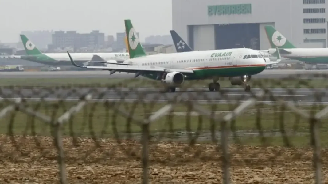 Taiwan Airlines Airspace Ban by Pakistan An EVA Air passenger jet on the tarmac - Taiwan airlines airspace ban