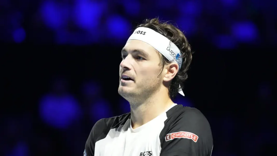 Fritz to Face Musetti in Lyon Final Taylor Fritz during a match ahead of the Lyon final