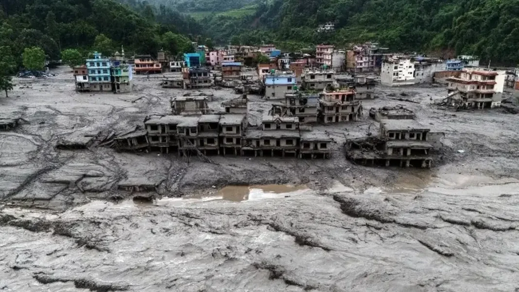 UN Loss and Damage Fund Sets Aside $20 Million for Nepal in Historic First Payout Flood-damaged buildings in Nepal after the Bhote Koshi disaster, which the UN loss and damage fund Nepal payout follows