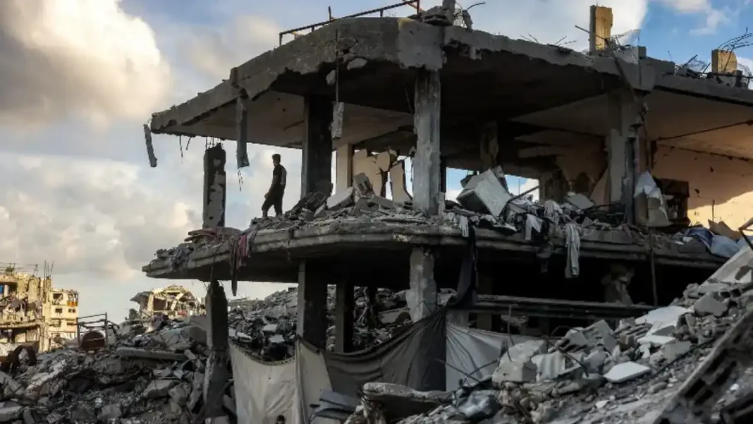 Gaza University Strike Kills Three in Gaza City Destroyed building in Gaza City — Gaza university strike