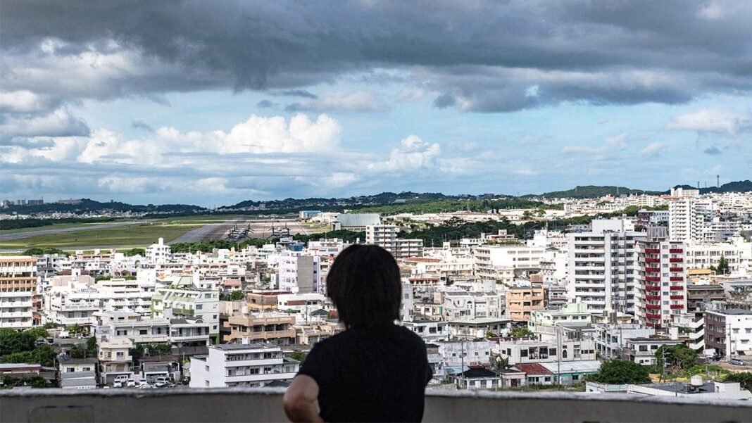 US Marine Arrested in Okinawa Over Killing of Japanese Woman, Japan Lodges Strong Protest US Marine arrested in Okinawa: view of the Futenma air station area where the suspect was based