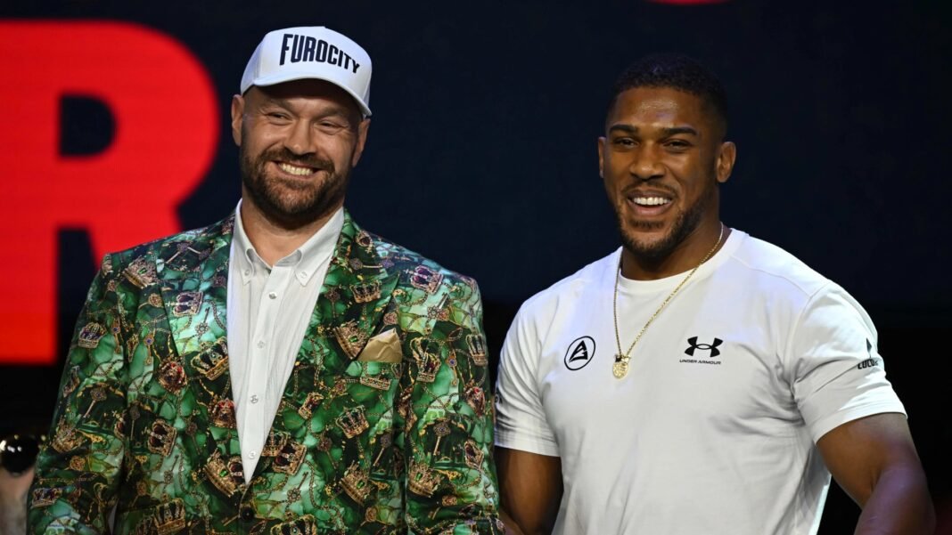 Fury vs Joshua sells out in an hour as 500,000-plus queue for Cardiff showdown Tyson Fury and Anthony Joshua pose together. Fury vs Joshua tickets sold out within an hour of going on sale.