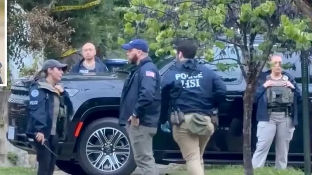 US Agents Raid Ilhan Omar’s Home in Immigration Paperwork Probe Ilhan Omar home raid: Homeland Security Investigations agents stand outside the congresswoman's Washington-area home on Monday morning