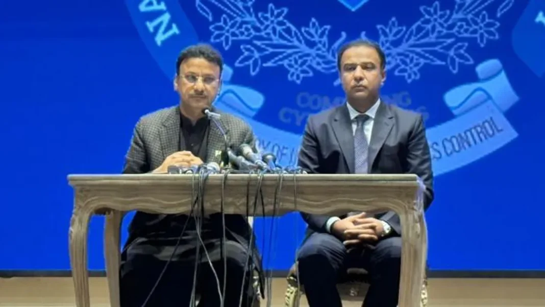 NCCIA Arrests Prime Suspect in Rs35bn Fake US Postage Stamps Fraud NCCIA officials at a press conference on the fake US stamps fraud case