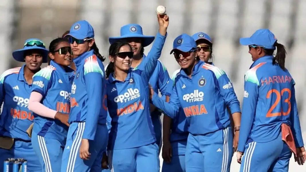 Vaishnavi Five-For Seals India Women’s ODI Sweep Vaishnavi Sharma celebrates her five-wicket haul against Zimbabwe - Vaishnavi five-for