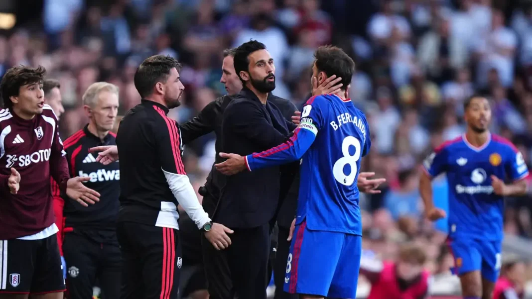 Fulham Coach Alvaro Arbeloa Fined £25,000 by FA for Manchester United Refereeing Outburst Fulham coach Alvaro Arbeloa on the touchline during the 1-1 draw with Manchester United at Craven Cottage