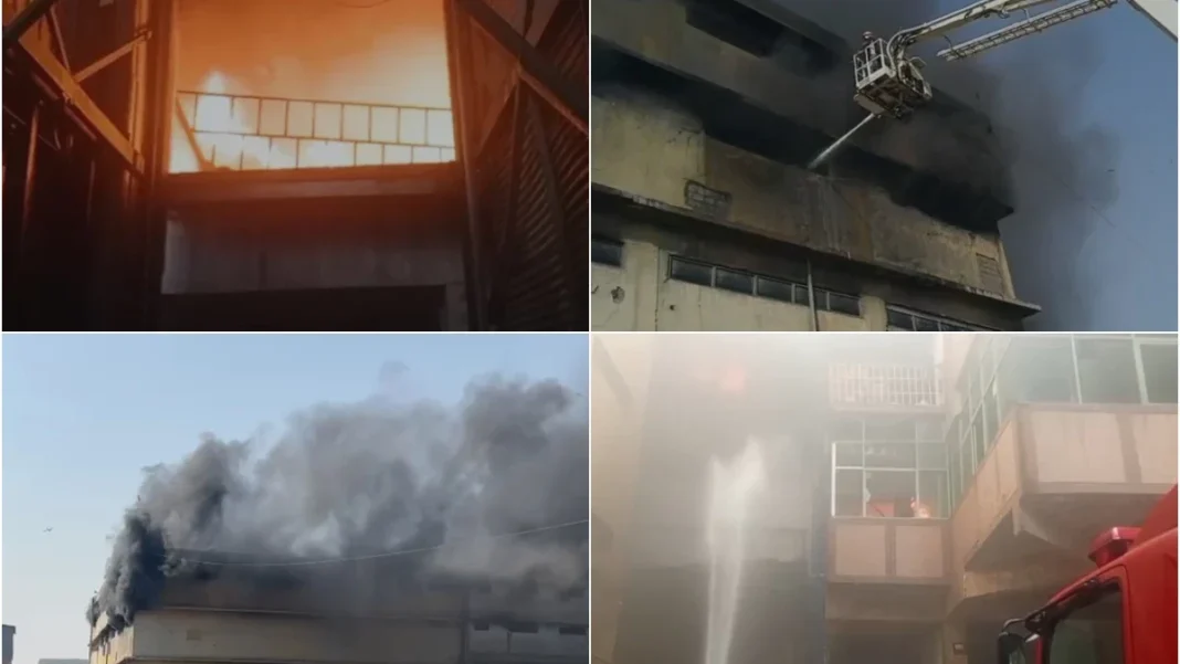 Karachi Garment Factory Fire Injures Workers Karachi SITE garment factory fire - fire scenes