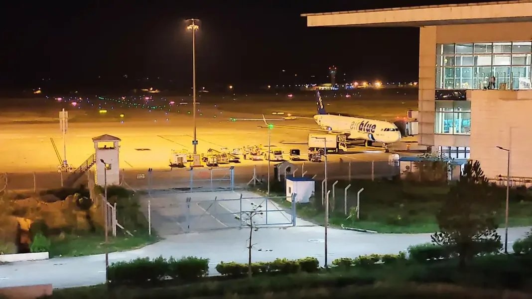 PAA Signs Agreements for Wind Shear Alert System at Islamabad Airport An aircraft at Islamabad International Airport, where the PAA aviation safety agreements cover a wind shear alert system
