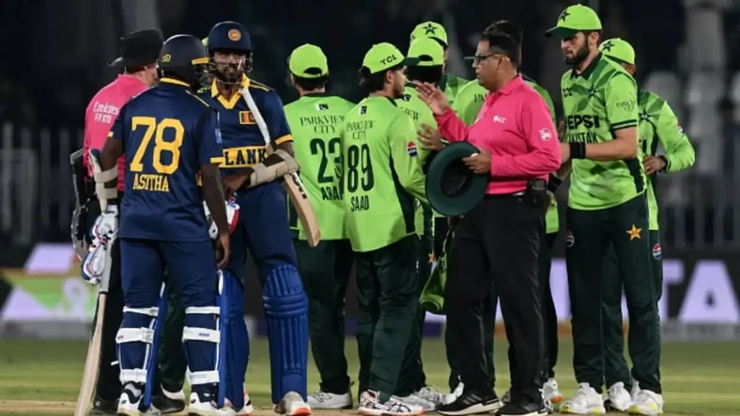 ICC Fines Pakistan and Sri Lanka for Slow Over-Rates in Tri-Series Opener slow over-rate fines: Pakistan and Sri Lanka players after the ODI tri-series opener