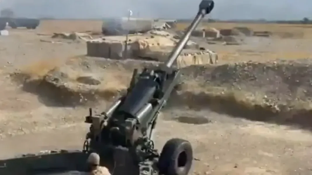 Kurram Border Firing: Pakistan Army Responds to Afghan Taliban Posts Kurram border firing — a Pakistani artillery gun in action at a border position during the retaliatory response