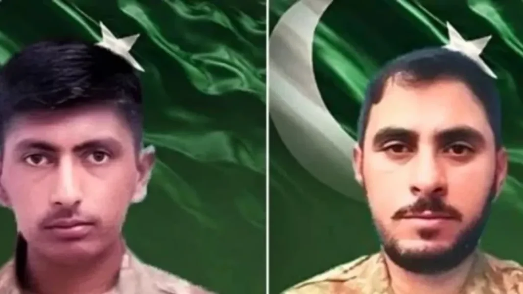 DI Khan Operation: Six Militants, Two Soldiers Dead Naik Ghulam Murtaza and Sepoy Taseer Ahmed in uniform - DI Khan operation