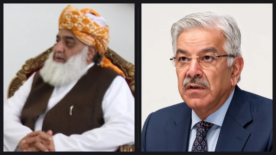 Fazlur Rehman Asif Remark Turns a Famous Line Around Maulana Fazlur Rehman and Defence Minister Khawaja Asif — Fazlur Rehman Asif remark