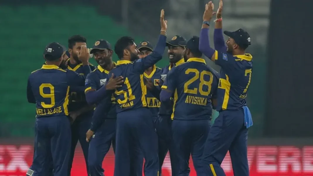 Sri Lanka Slow Over-Rate Fine in Tri-Series Sri Lanka players celebrate during the tri-series final, on the day of the slow over-rate ruling