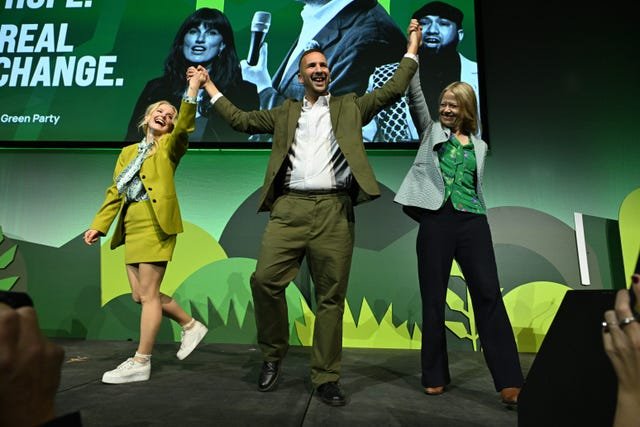 UK Green Party Votes 1,022 to 813 to Declare Zionism a Form of Racism UK Green Party Zionism vote: Zack Polanski with party MPs at the Brighton conference
