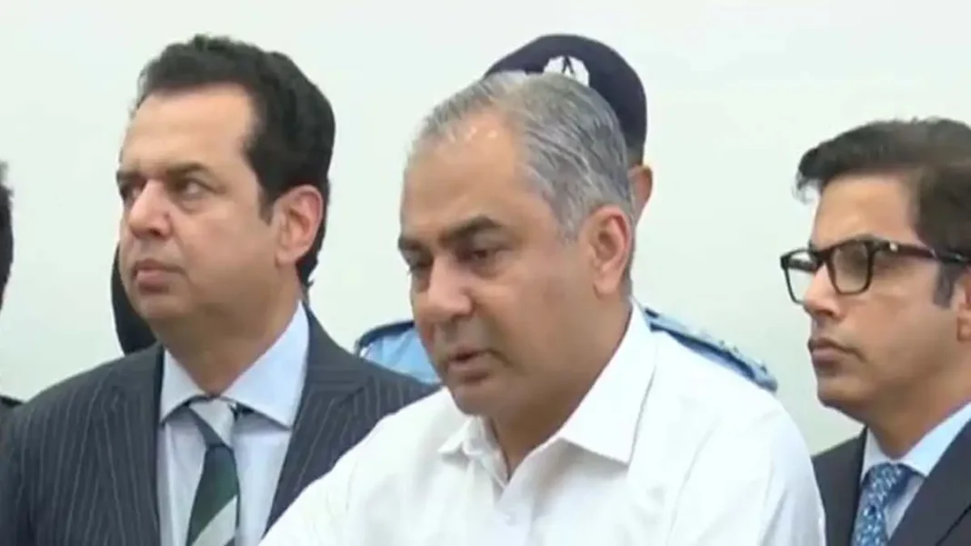 Naqvi Says Islamabad Model Jail Complete, Transfers to Follow Interior Minister Mohsin Naqvi speaking to reporters — Islamabad Model Jail transfer