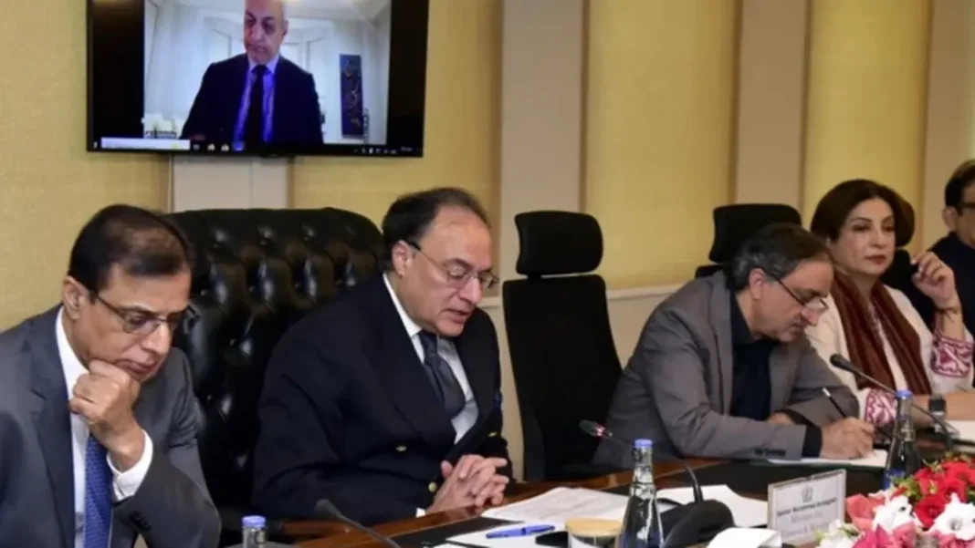 Aurangzeb Heads to Bangkok for IMF-World Bank Annual Meetings Finance Minister Muhammad Aurangzeb with World Bank officials in Islamabad ahead of the IMF World Bank meetings 2026 in Bangkok