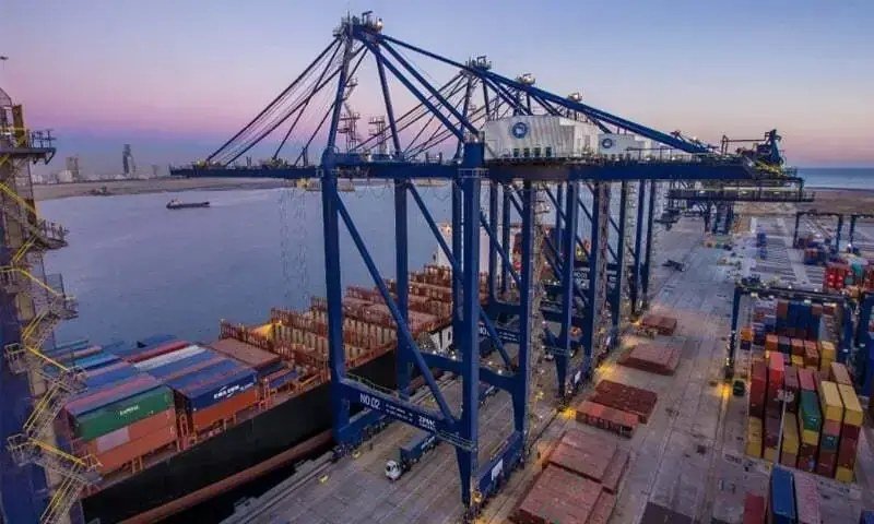 WTO raises 2026 trade growth forecast to 3.9pc, counts Pakistan among gainers WTO trade growth forecast: container ship at Karachi port