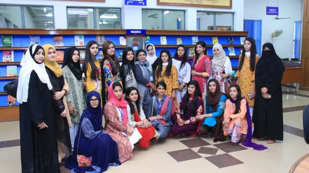Male to Female Ratio in Pakistan, in Plain Terms Pakistani women university students in a library