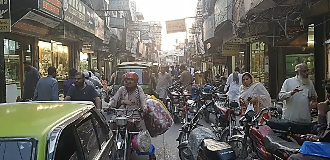 Rawalpindi Traders Refuse Rs6,000 Garbage Tax Bills Rawalpindi garbage tax protest in Raja Bazaar market