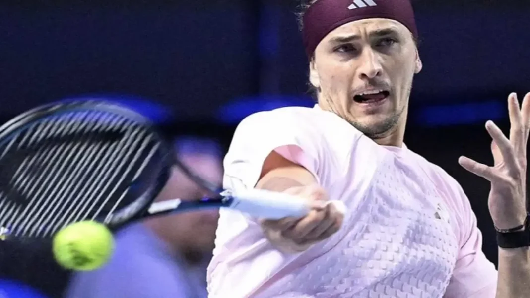 Zverev Seals Maiden World No. 1 Spot in Vienna Alexander Zverev hitting a forehand in Vienna — Zverev world number one