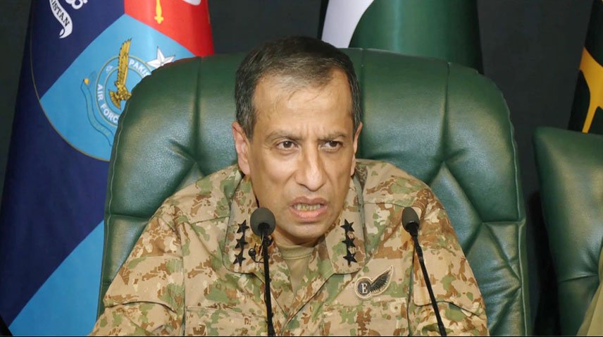 DG ISPR presents retired soldier alive, debunks Indian claim of killing ex-SSG man in Kashmir DG ISPR Lt Gen Ahmed Sharif Chaudhry at a press conference; DG ISPR SSG soldier presented alive