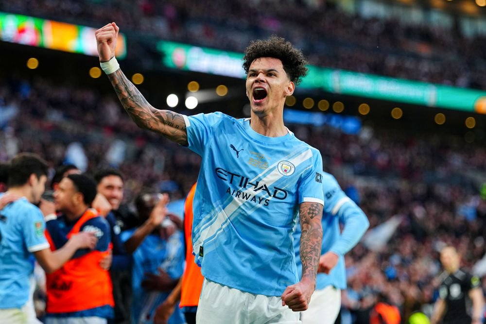 Nico O’Reilly returns to Manchester City after injury, to miss rest of Nations League Nico O'Reilly celebrating in a Manchester City shirt; Nico O'Reilly injury rules him out of Nations League