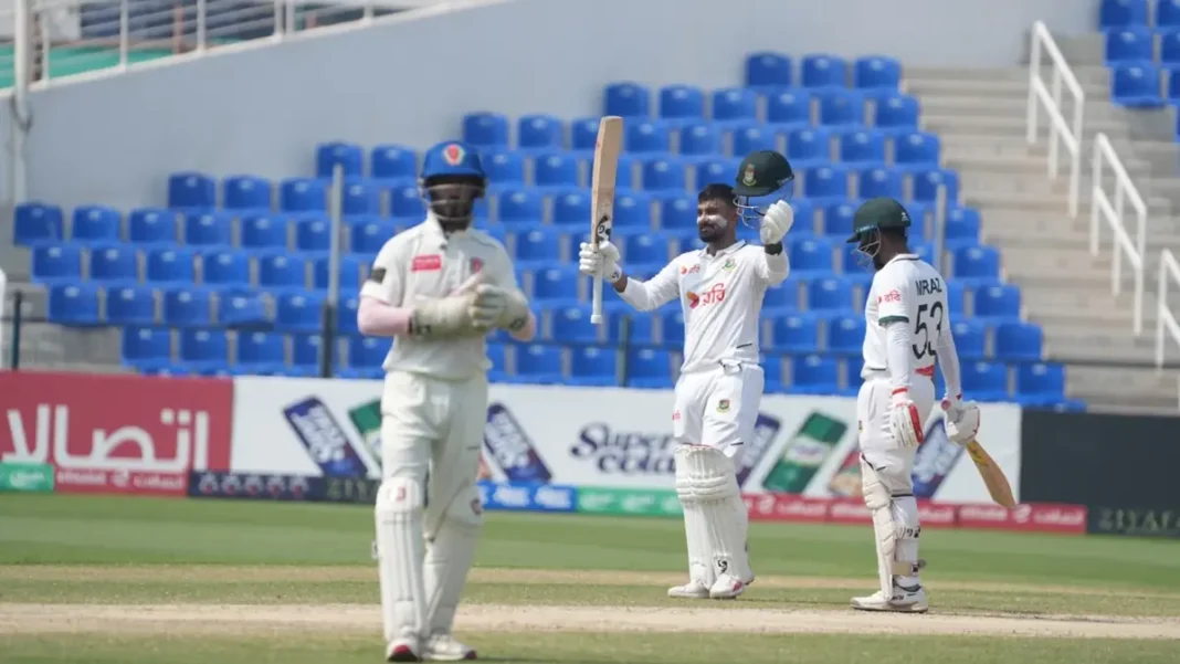Litton century puts Bangladesh in command as Afghanistan face final-day battle Litton Das celebrates his century for Bangladesh on day four of the Abu Dhabi Test