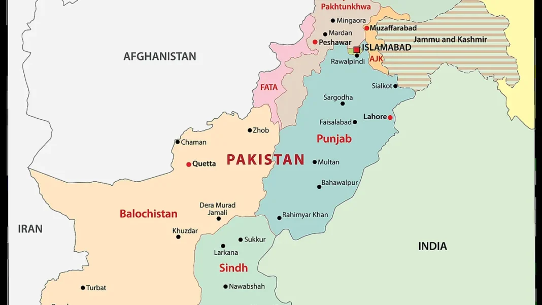 Pakistan ka Kul Raqba Kitna Hai? Total Area in Urdu (Complete Answer) Map of Pakistan provinces for area breakdown