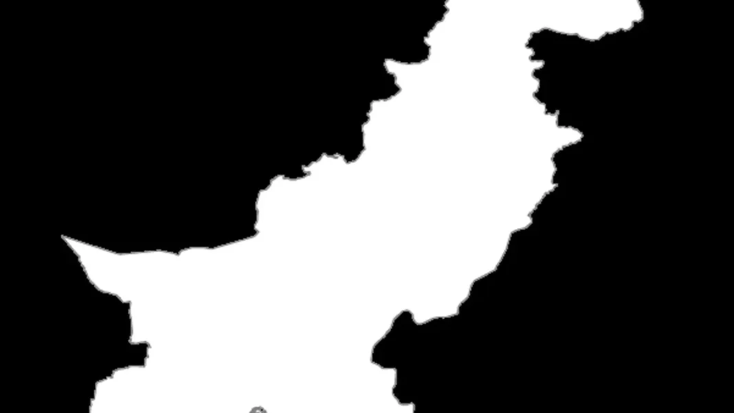 Black and White Map of Pakistan: A Printable Silhouette for Worksheets Black and white map of Pakistan - printable silhouette