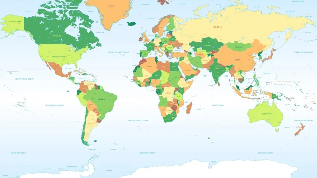 Pakistan’s Area Rank in the World: 33rd Largest Country Explained World map showing countries ranked by area