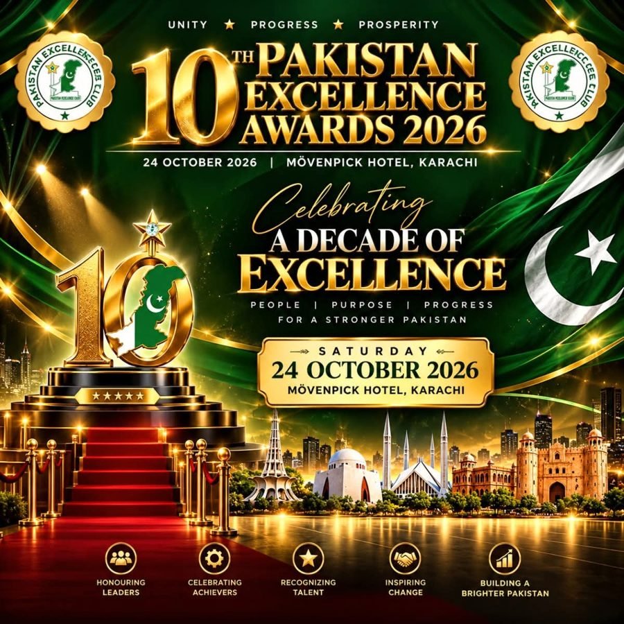 The official poster of the 10th Pakistan Excellence Awards 2026