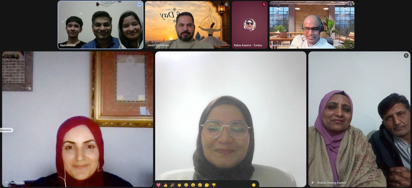 Sufi Day 2026 organizing team and participants on the live call