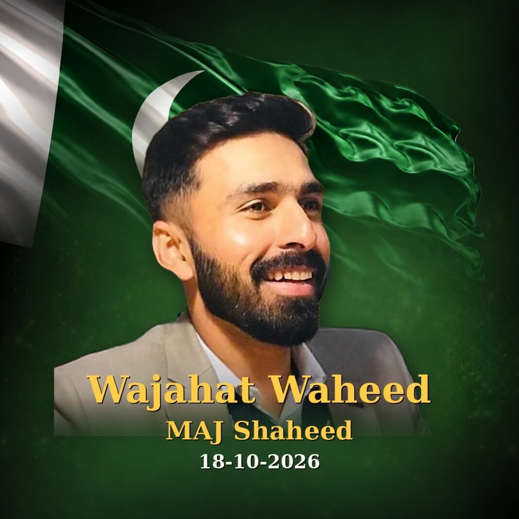 Maj Wajahat Waheed Shaheed: Leading From the Front in Pasni Major Wajahat Waheed Shaheed tribute portrait